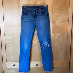Levi’s 501 button fly straight leg jeans